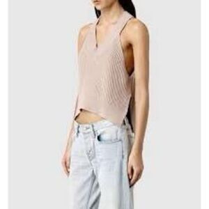 All Saints Womens 'Manson Vest' Cropped Knitted Tank Size Medium